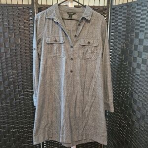 J. Crew Shirt Dress Quarter Button
